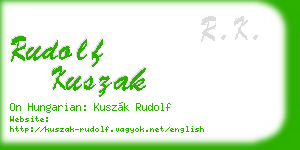 rudolf kuszak business card