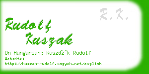 rudolf kuszak business card